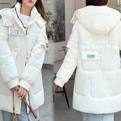 Lune London | Winter Parka Insulated Long Blue Jacket with Practical Pockets