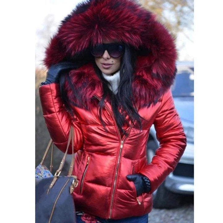 Lune London - Paris - Elegant jacket with faux fur lining, hood and collar