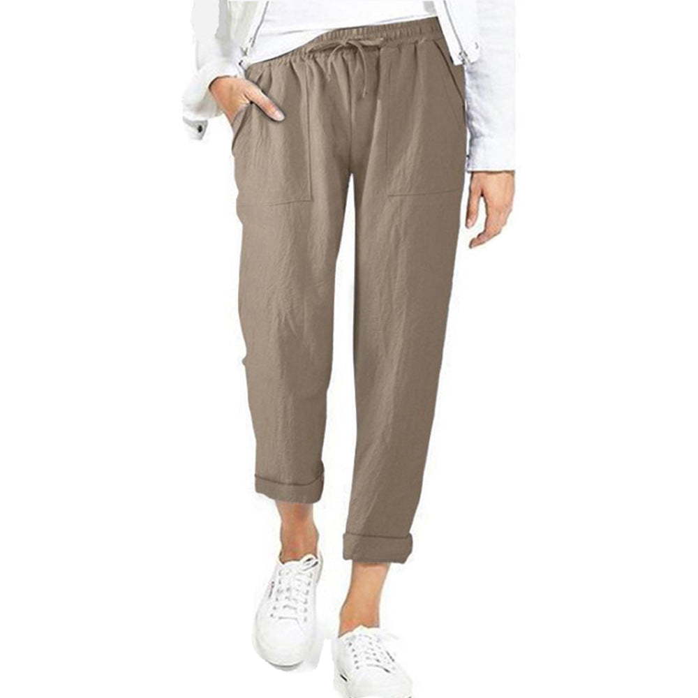 Lune London | Light Airy Casual Pants with Elastic Waistband
