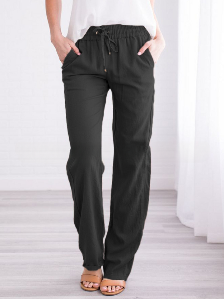 Lune London | Light Airy Casual Pants with Elastic Waistband