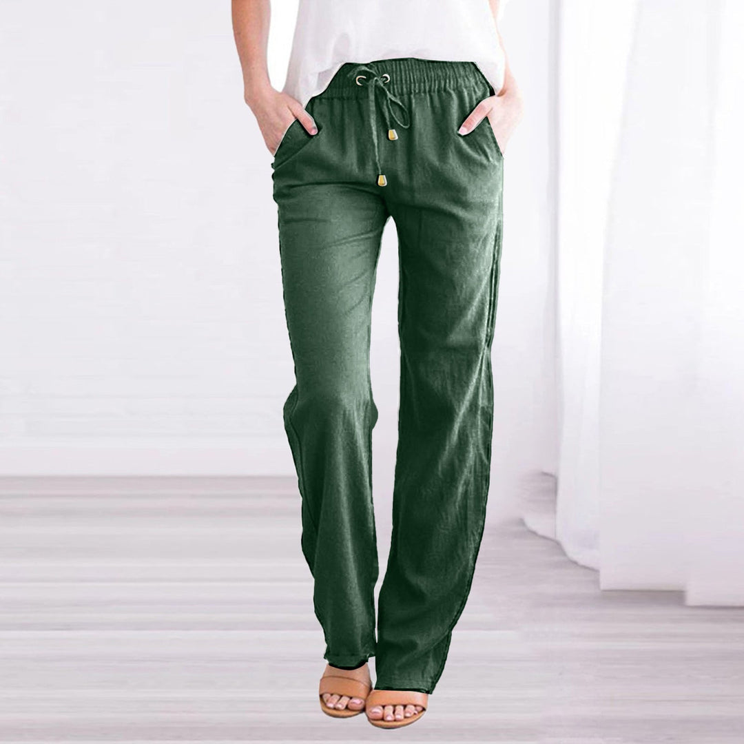 Chic and style - Lightweight and airy leisure pants with elastic waistband