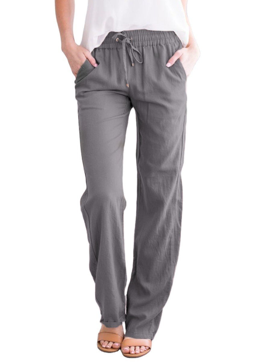 Lune London | Light Airy Casual Pants with Elastic Waistband