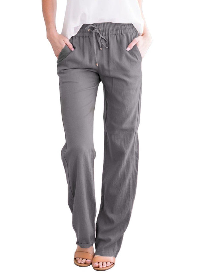 Lune London | Light Airy Casual Pants with Elastic Waistband