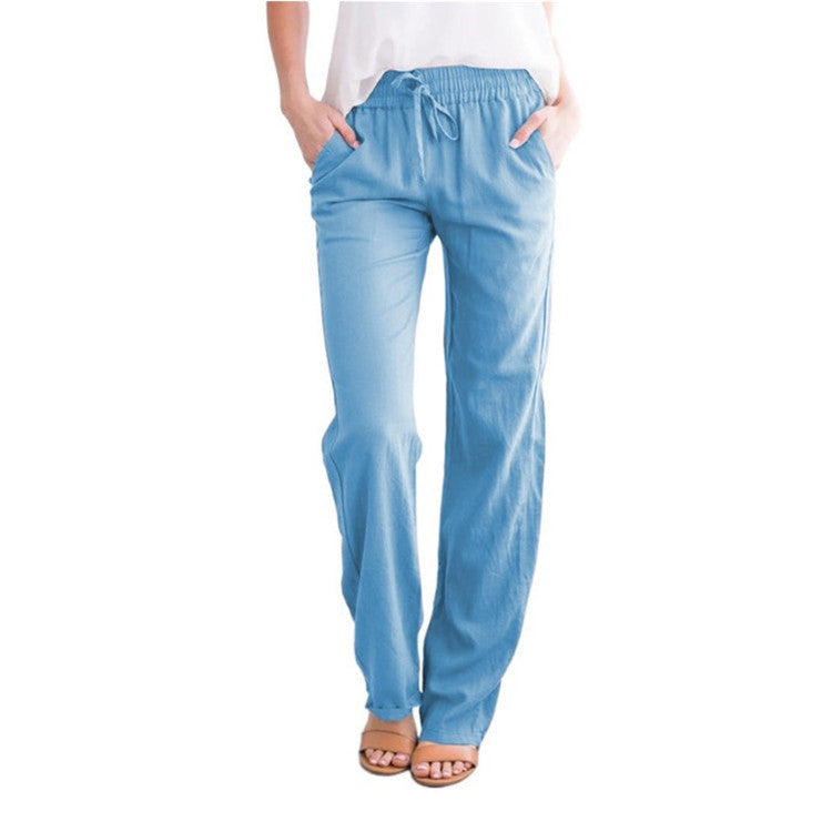 Lune London | Light Airy Casual Pants with Elastic Waistband