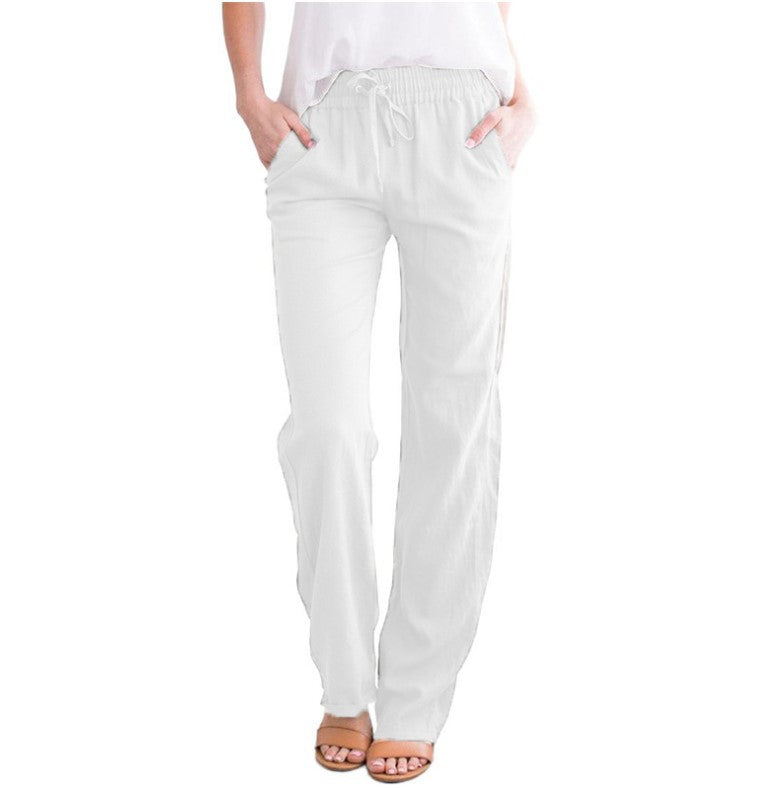 Lune London | Light Airy Casual Pants with Elastic Waistband