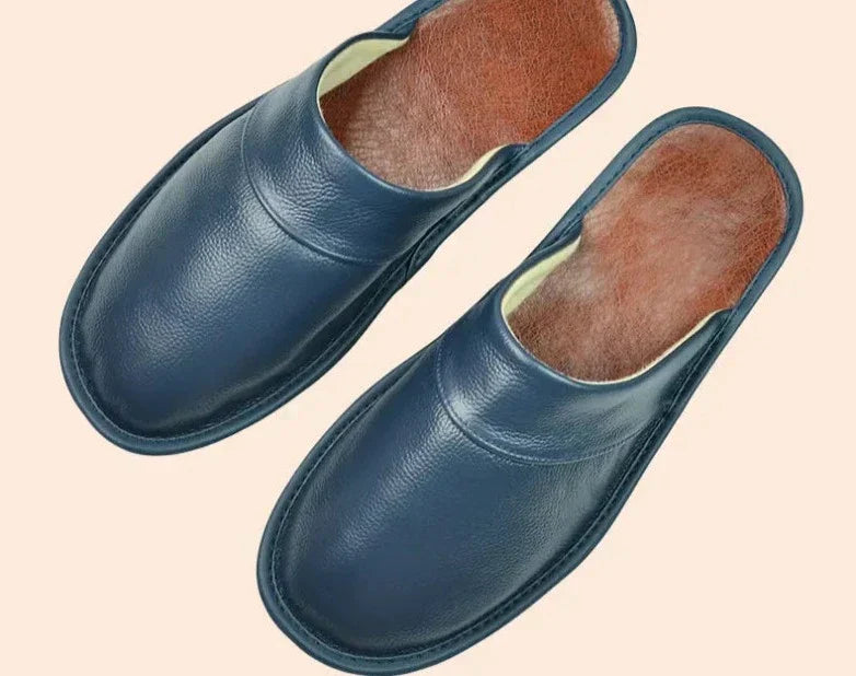Lune London | Comfortable Slippers for Men Made Of Black Cowhide