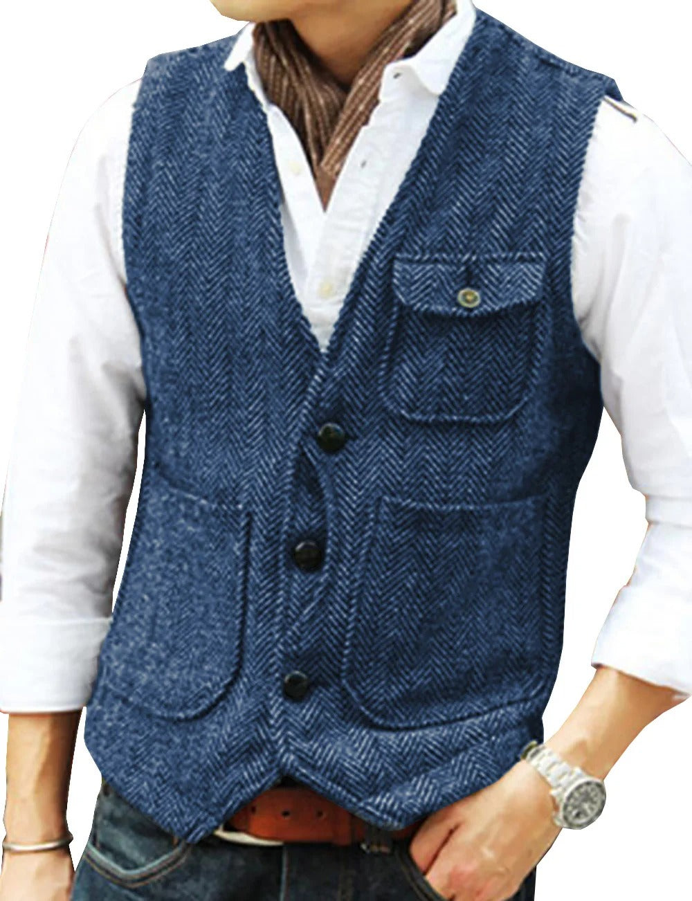Lune London | Vintage Sleeveless Tweed Vest for Men