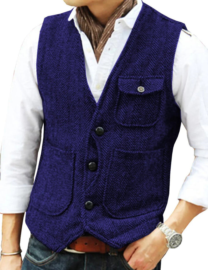 Lune London | Vintage Waistcoat Without Sleeves Made Of Tweed for Men