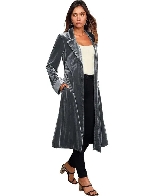 Lune London | Velvet Long Blazer Women's Coat