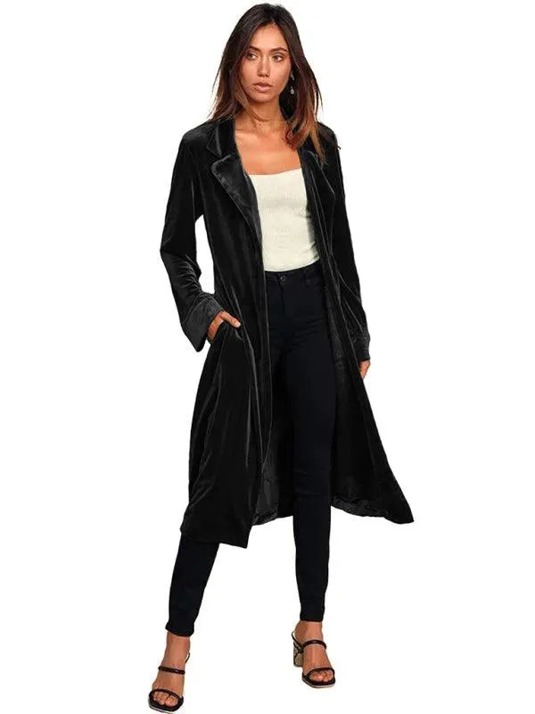 Lune London | Velvet Long Blazer Women's Coat
