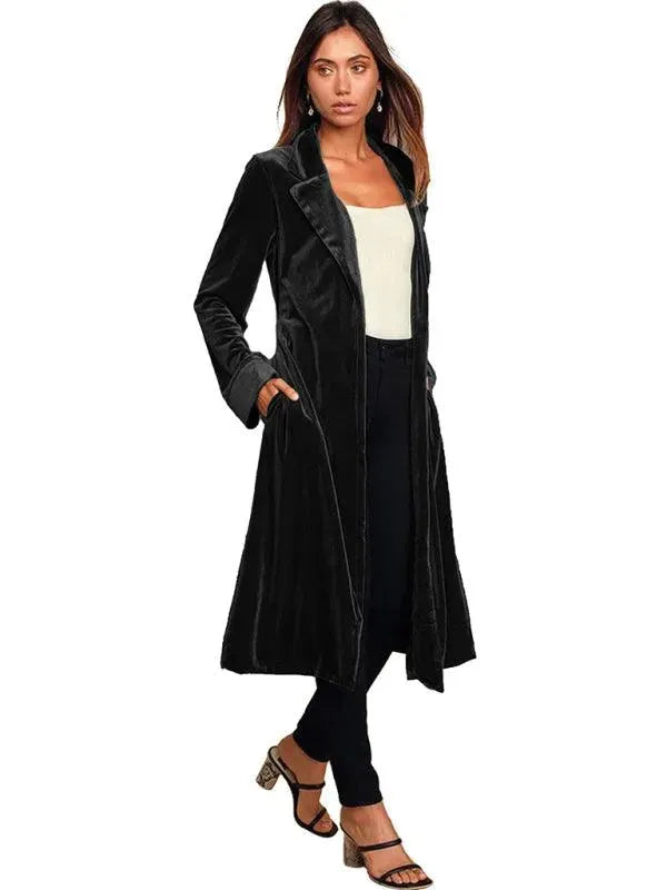 Lune London | Velvet Long Blazer Women's Coat