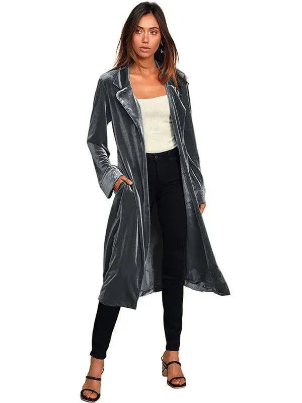Lune London | Velvet Long Blazer Women's Coat