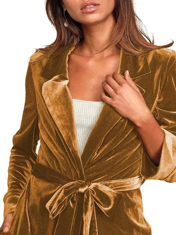 Lune London | Velvet Long Blazer Women's Coat