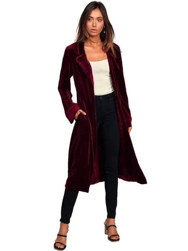 Lune London | Velvet Long Blazer Women's Coat