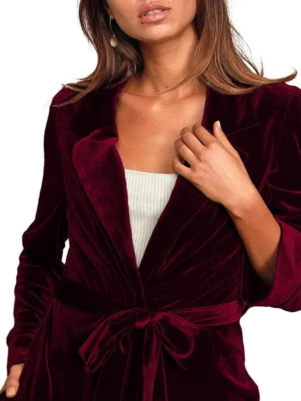 Lune London | Velvet Long Blazer Women's Coat