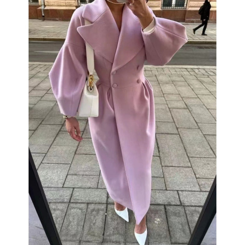 Lune London | Long coat - Double-breasted - Elegant cut - Notched collar - Tailored fit