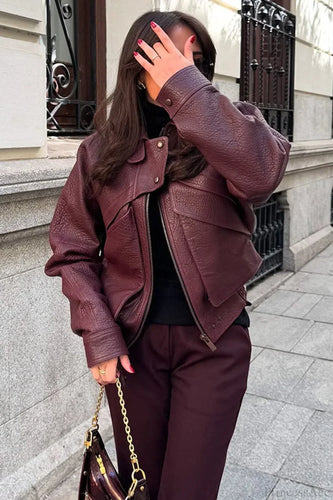 Lune London | Casual lapel loose suede jacket