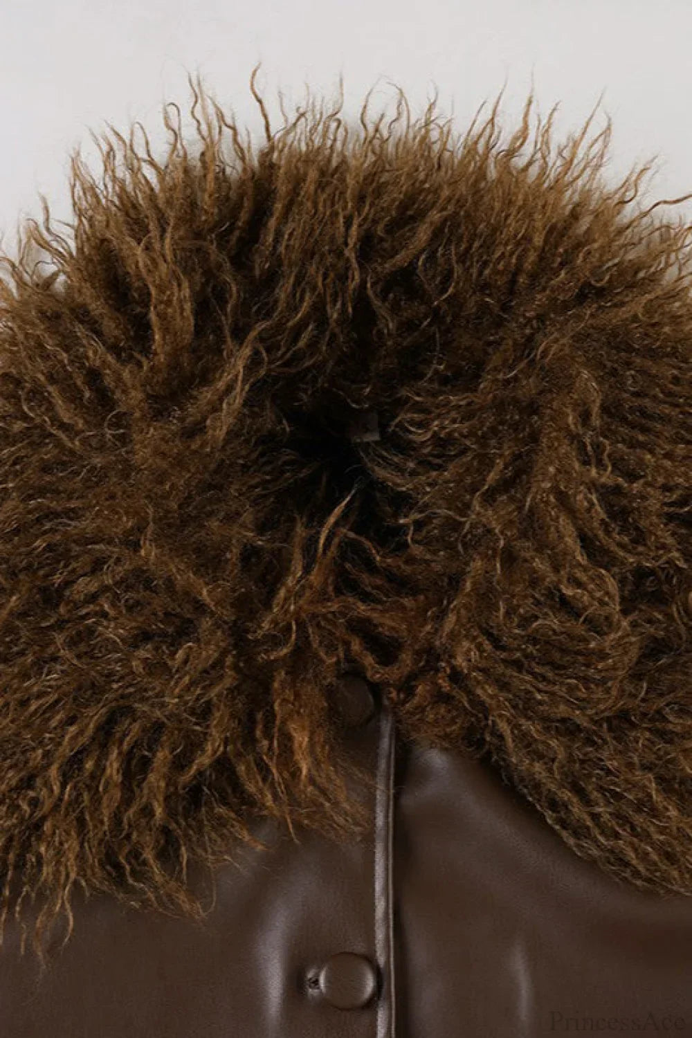 Lune London | Fleece-Collar Leather-Panel Jacket