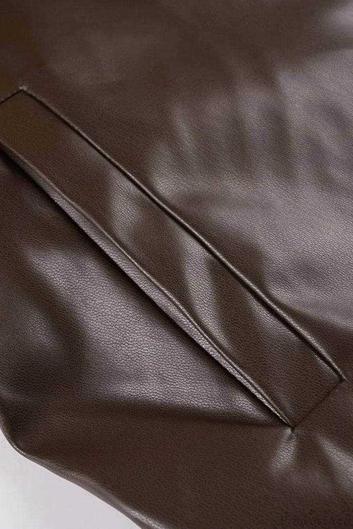 Lune London | Fleece-Collar Leather-Panel Jacket