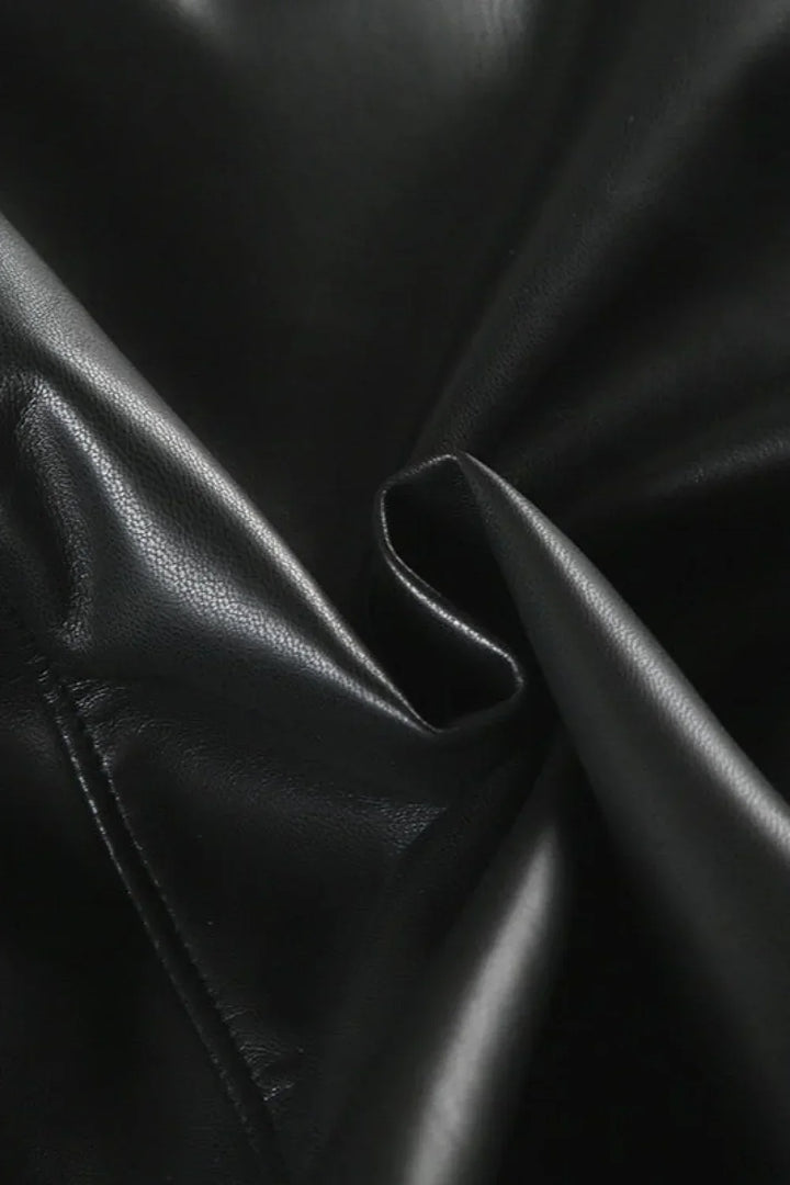 Lune London | Y2K Fur Collar Leather Waist - Ruching Jacket