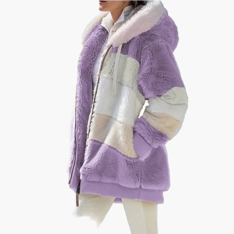 Lune London | Striped Winter Hoodie - Trendy Casual Jacket for Cold Days