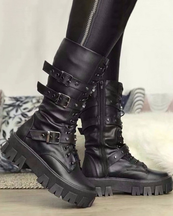 Lune London | Boots with zipper and buckles