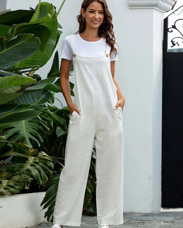Lune London | White Overalls Women Casual