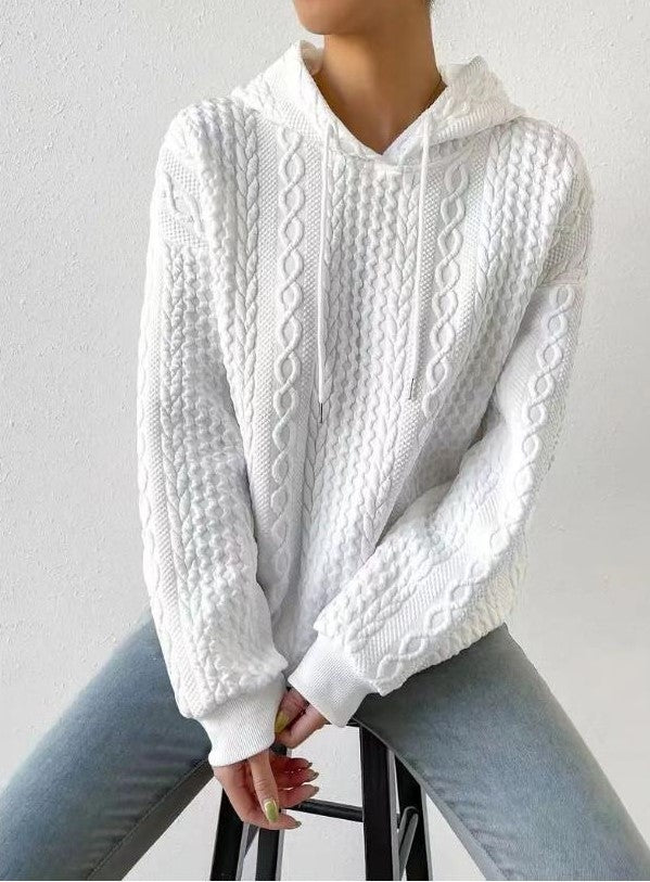 Lune London | Hooded jacquard sweater