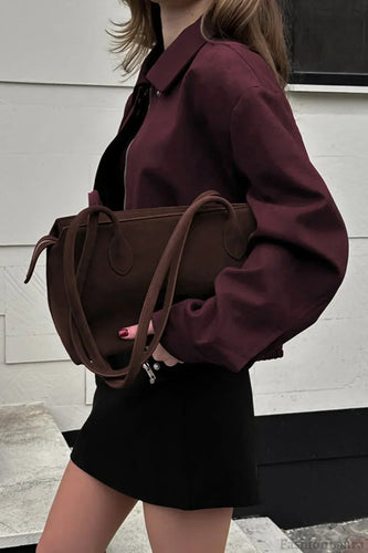 Lune London | Red Suede Utility Jacket