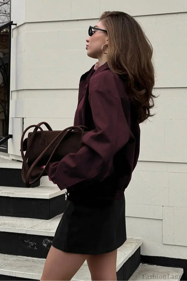 Lune London | Red Suede Utility Jacket