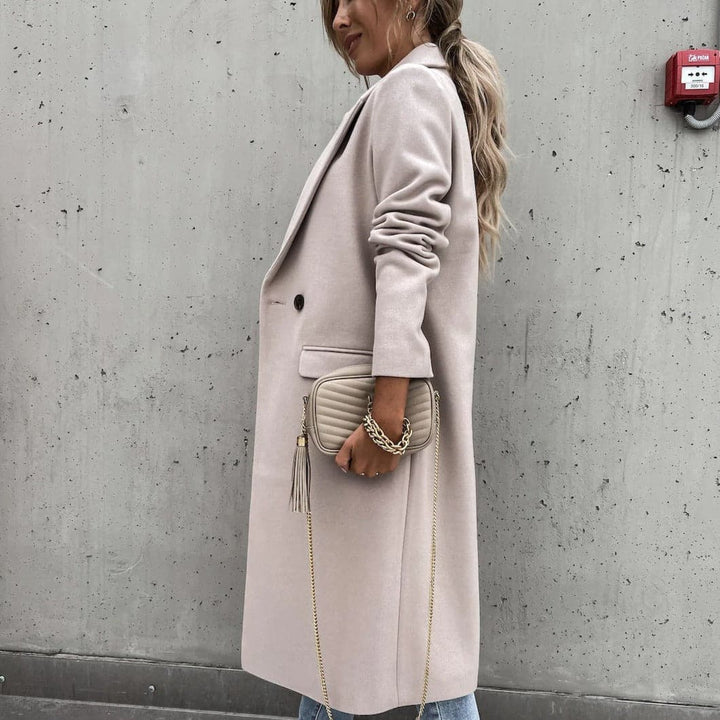 Lune London | Longer Coat - Wool Blend - Classic Cut - Single-Breasted with Side Pockets