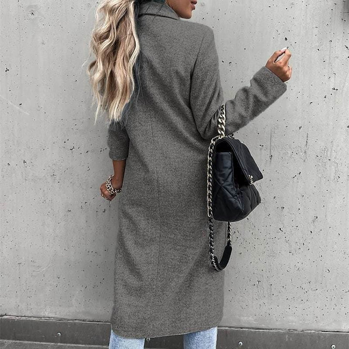 Lune London | Longer Coat - Wool Blend - Classic Cut - Single-Breasted with Side Pockets