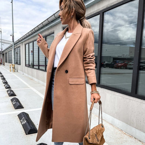 Lune London | Longer Coat - Wool Blend - Classic Cut - Single-Breasted with Side Pockets