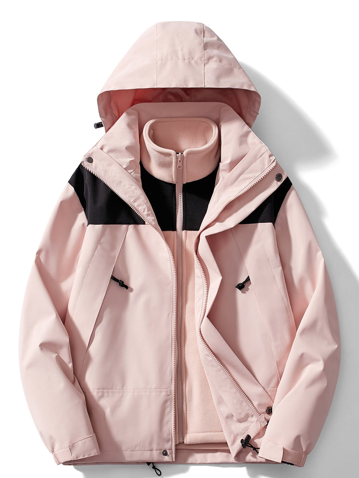 Lune London | 3-In-1 Fleece Winter Jacket with Hood for Women Versatile & Warm
