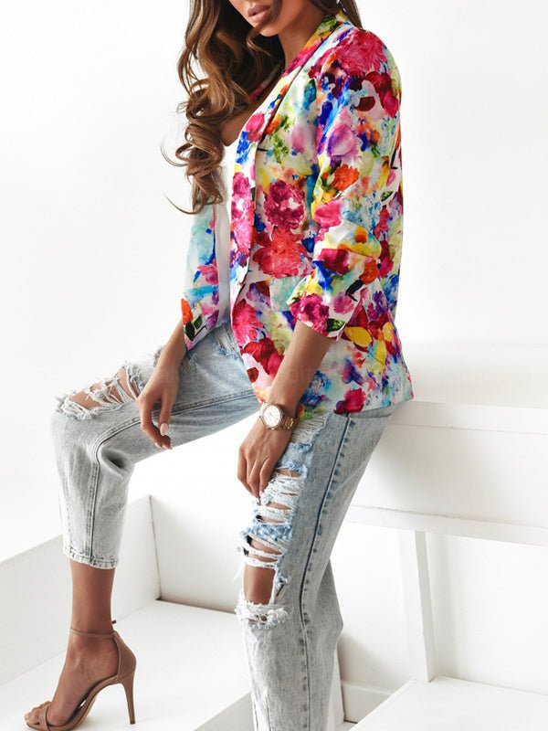 Lune London | Women's Blazer with Floral Pattern Business Casual and Stylish