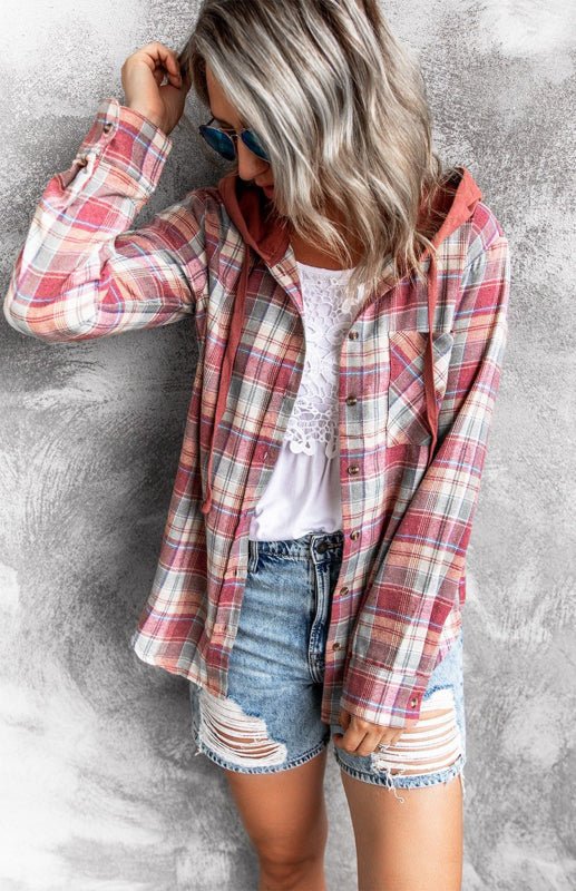 Lune London | Women's Hoodie Button-Down Leisure Shirt Jacket