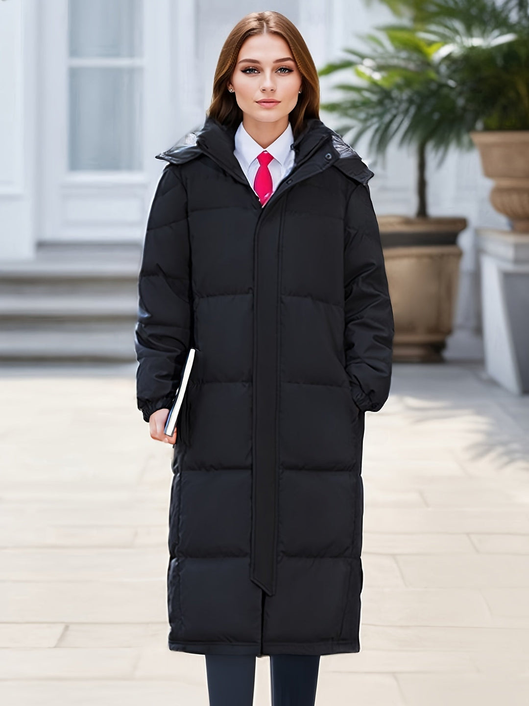 Lune London | Women's Long Down Coat with Hood for Autumn/Winter