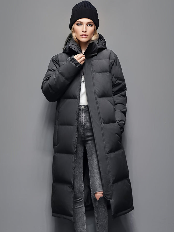 Lune London | Women's Long Down Coat with Hood for Autumn/Winter