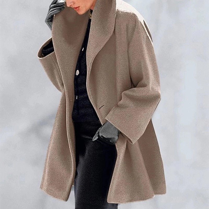 Lune London | Wool Women's Coat with Wide Collar