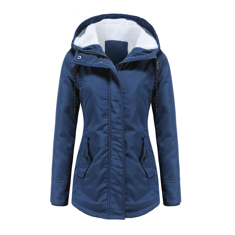 Winter coat | Warm parka coat with hood for women