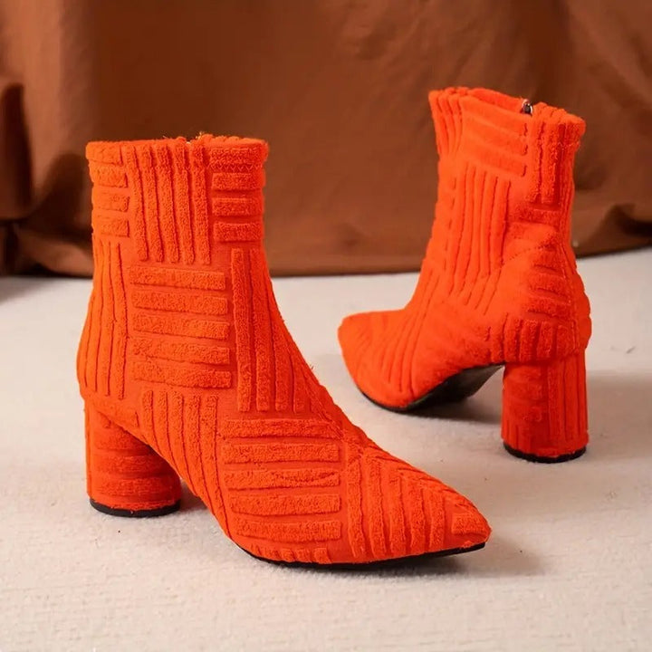Chic und Stil | Elegant Solid Color Shoes With Thick Heel