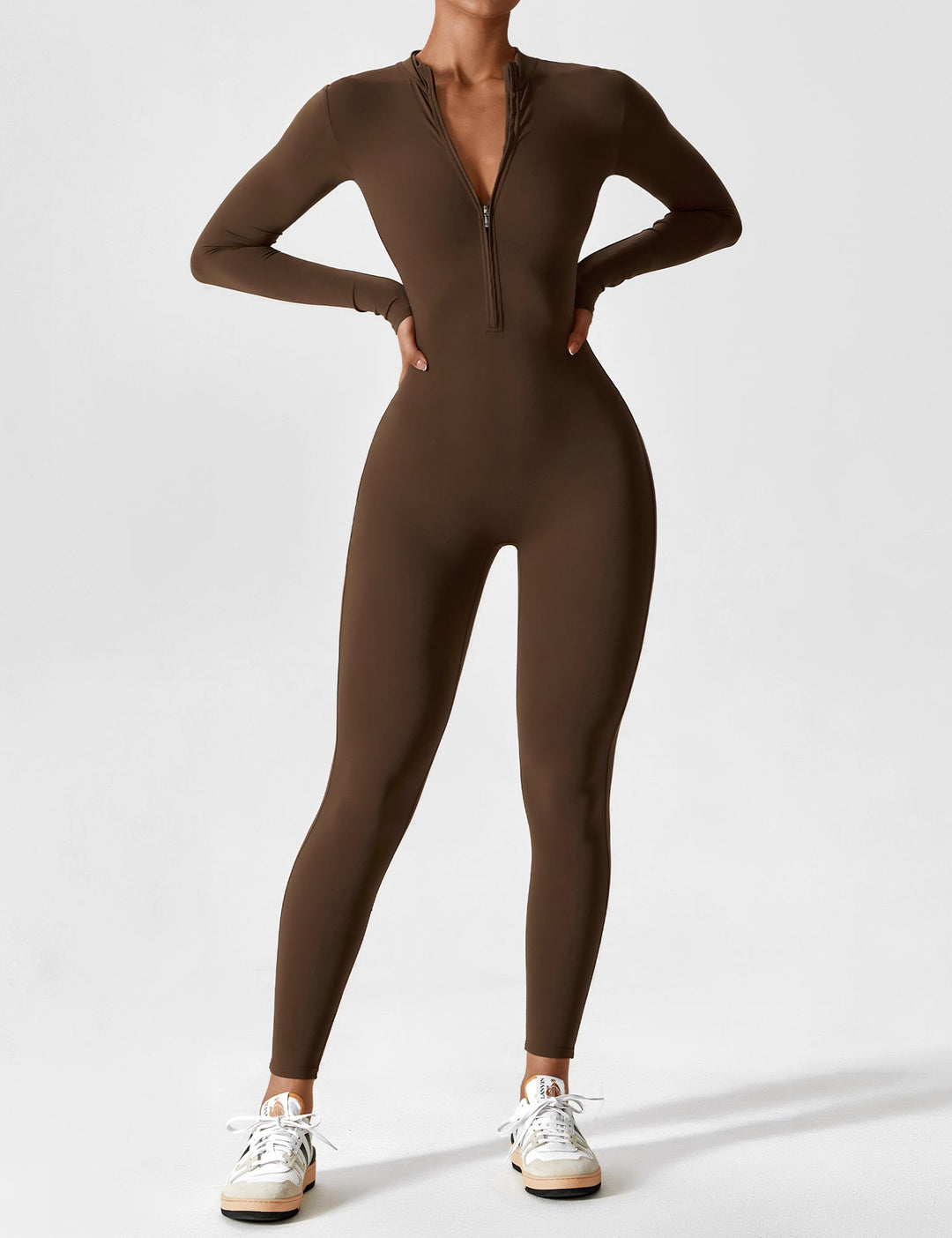 Lune London | Stylish Autumn Jumpsuit with Stand-Up Collar and Zipper for Women