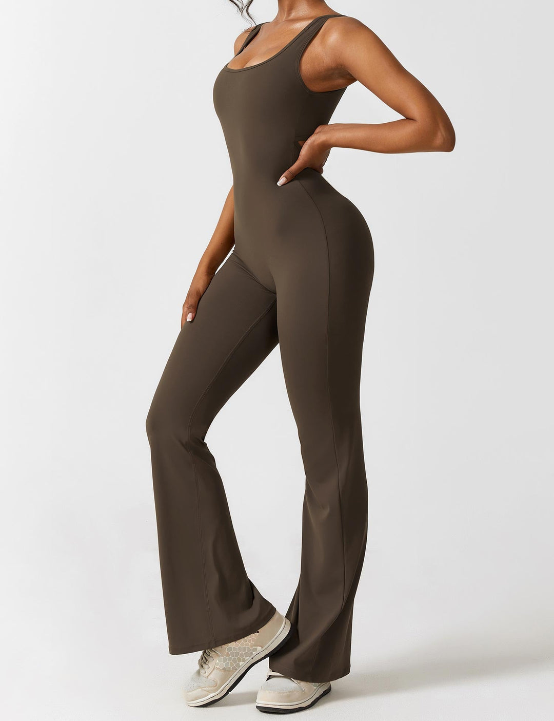 Lune London | V-Back Flared Jumpsuit