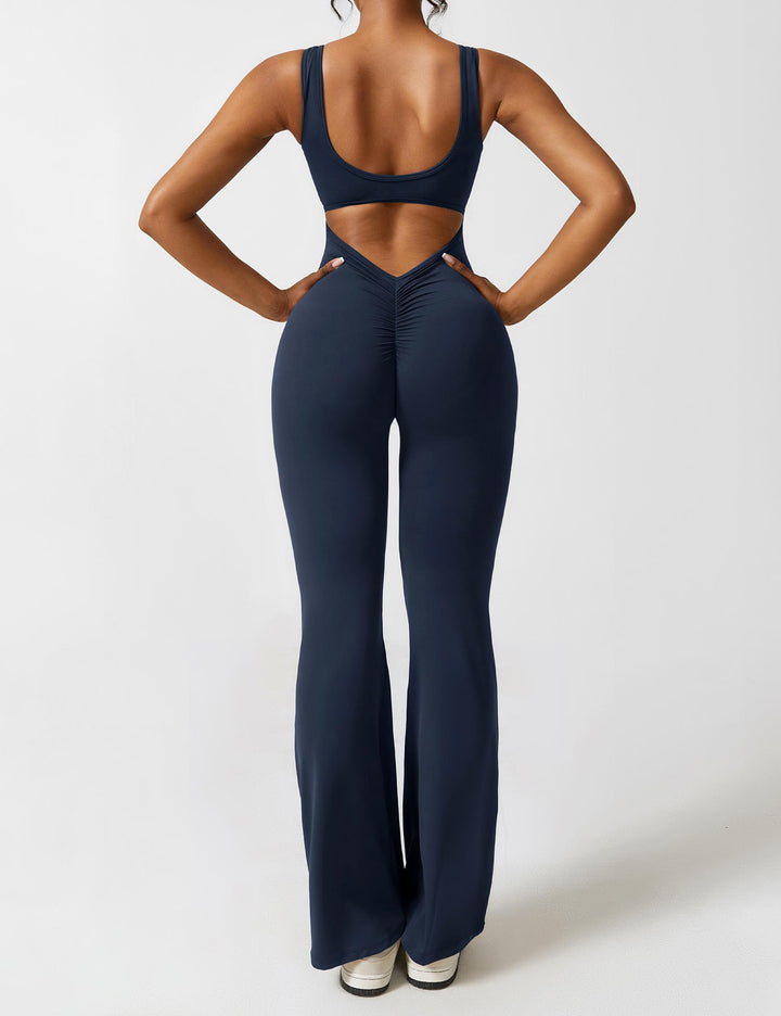 Lune London | V-Back Flared Jumpsuit