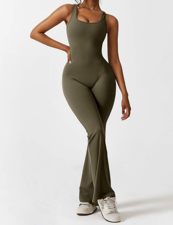 Lune London | V-Back Flared Jumpsuit