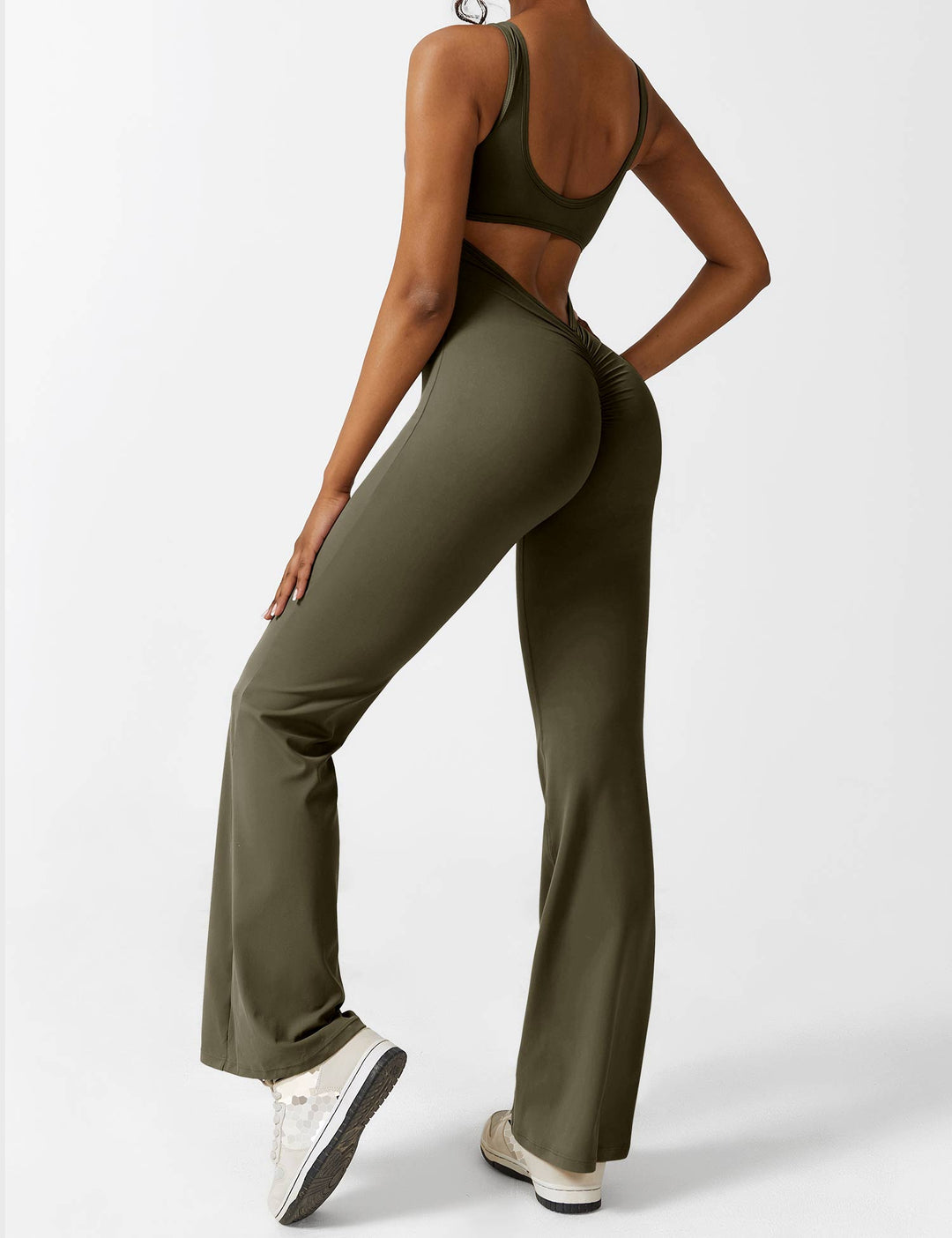 Lune London | V-Back Flared Jumpsuit