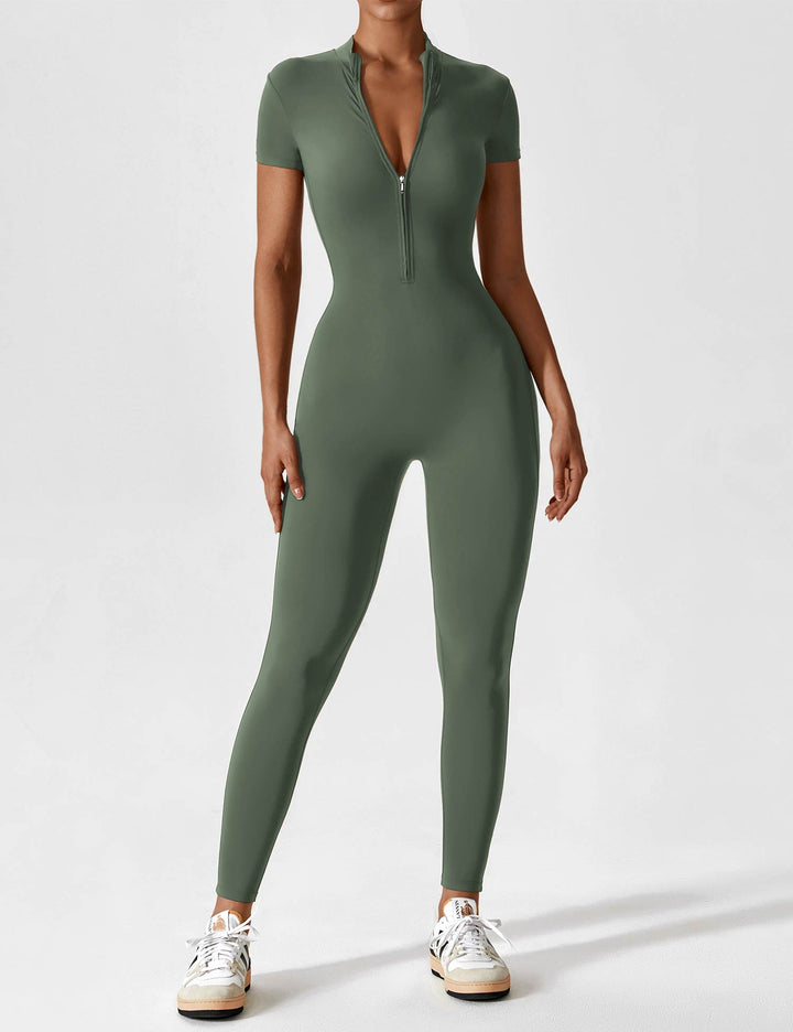 Lune London | Stylish Autumn Jumpsuit with Stand-Up Collar and Zipper for Women