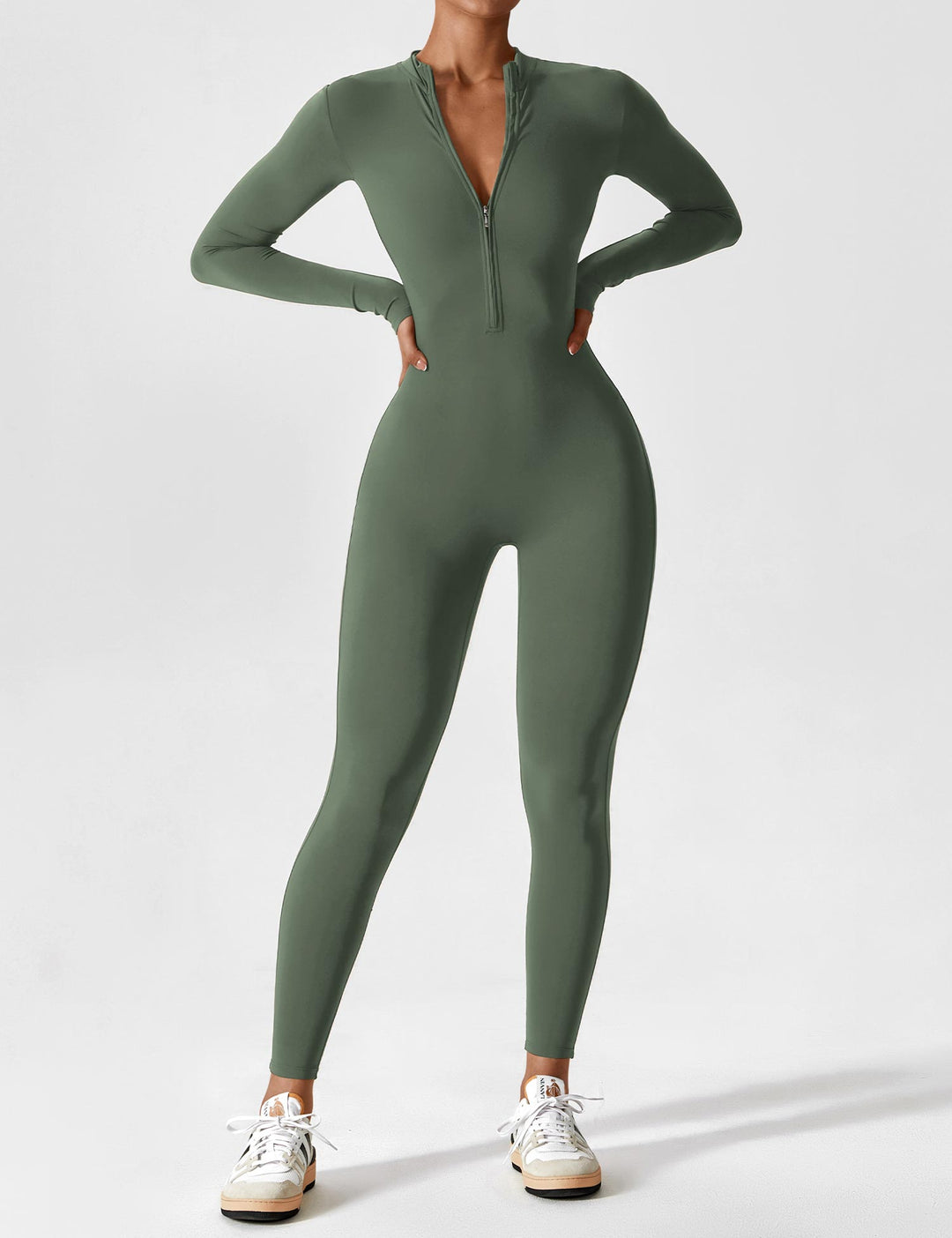 Lune London | Stylish Autumn Jumpsuit with Stand-Up Collar and Zipper for Women