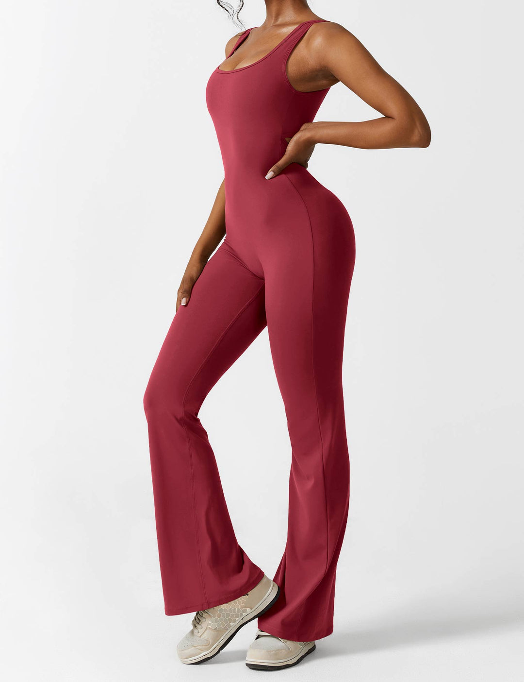 Lune London | V-Back Flared Jumpsuit