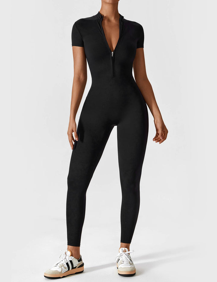 Lune London | Stylish Autumn Jumpsuit with Stand-Up Collar and Zipper for Women